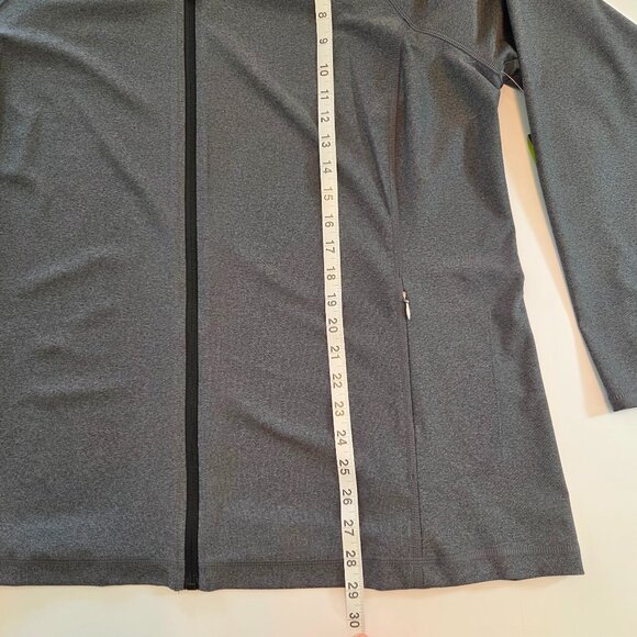 NWT - Tek Gear Women's DryTek Full-Zip Performance Jacket, 2X, Charcoal Gray - Picture 7 of 11